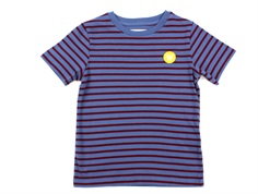 Wood Wood t-shirt Ola blue/dark red stripes
